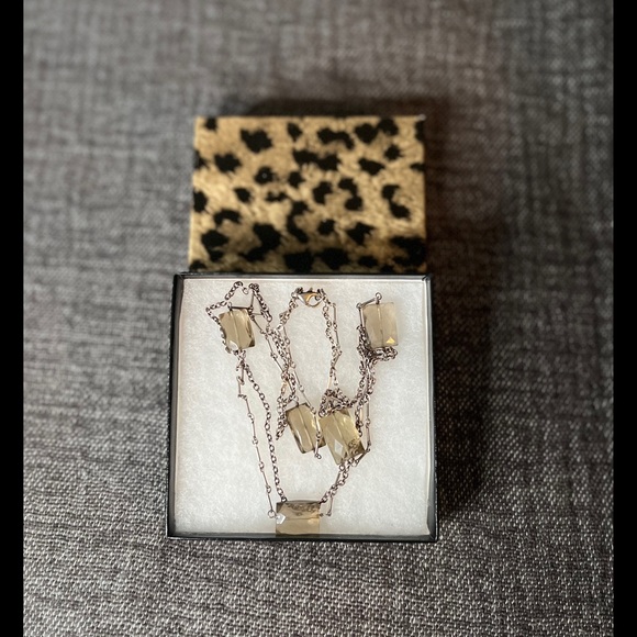 Smokey Quartz Silver Necklace - Picture 14 of 15